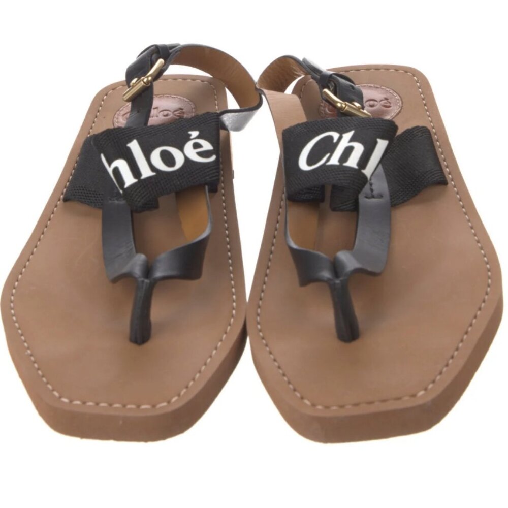 Chloé Canvas Slingback Sandals